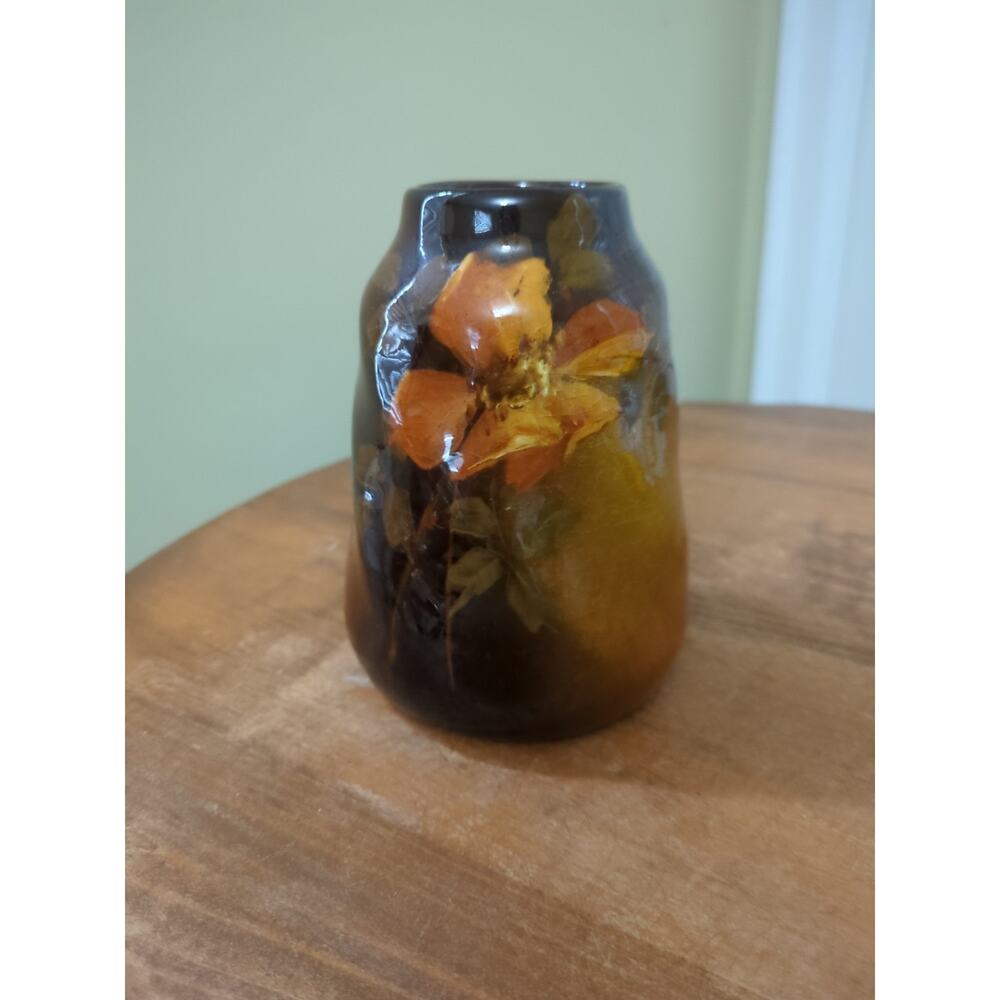 Weller Louwelsa Pottery Vase With Floral Design 5" Tall